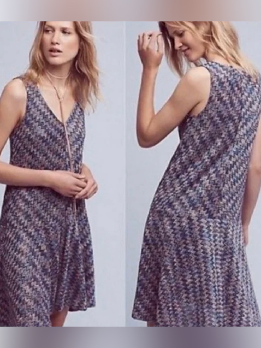 Anthropologie Maeve Westwater Chevron Knit Dress